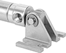 Image of Product. Pivot Bracket Actuator Connection. Front orientation. Air Cylinder Mounts. Nonrotating Round Body Air Cylinders, Pivot-Bracket-with-Pin Actuator Connection.