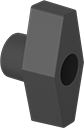 Image of Product. Style 1. Front orientation. Style 1. Vibration-Resistant Threaded Through-Hole Knobs, Two-Arm Grip.