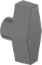 Image of Product. Style 13. Front orientation. Two-Arm Grip. Threaded-Hole Knobs, Style 13.