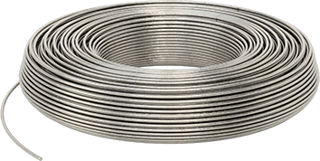 Image of Product. Front orientation. Bend-and-Stay Wear-Resistant 410 Stainless Steel Wire, Matte Finish, 1-lb. Coil, 0.051" Diameter.