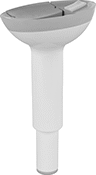 Image of Product. Front orientation. Toilet Supports. Floor Mount.