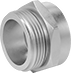 Image of Product. Front orientation. Fire Hose and Fittings. Fire-Fighting Hose Fittings , NPSH Thread, NH/NST Thread, Male, Adapter, Threaded Fitting Connection, Straight, Female.