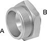 Image of Product. Front orientation. Contains Annotated. Reducer Fitting. Fire-Fighting Hose Fittings .
