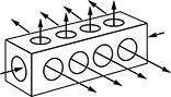 Image of Specification. Outlets on Three Sides. Front orientation. Contains Annotated. Three-Sided Outlet. Right-Angle Flow Rectangular Manifolds.