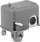 Image of Product. Front orientation. Pressure Switches. Multiport Pressure Switches for Air Compressors, Pressure Switches with Air Exhaust Valve and Manual On/Off.
