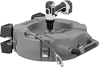 Image of ProductInUse. Style B (Drill Not Included). Bottom orientation. Drain Snakes. Drill-Powered Shaft-Type Drain Snakes, Style B.