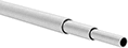 Image of Product. Tubes Sold Separately. Front orientation. Stainless Steel. Telescoping Tight-Tolerance Hardened Ultra-Wear-Resistant 440C Stainless Steel Round Tubes.