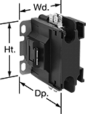 Image of Product. 1 Circuit. Front orientation. Contains Annotated. Infrequent-Cycle Relays. Infrequent-Cycle Relays, 2 Terminals.