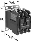 Image of Product. 3 Circuits. Front orientation. Contains Annotated. Infrequent-Cycle Relays. Infrequent-Cycle Relays, 6 Terminals.