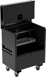 Image of Product. Front orientation. Chests. Heavy Duty Steel Chests with Shelves, Style C.