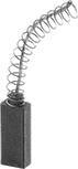 Image of Product. Front orientation. Motor Brushes. Motor Brushes with Spring and Shunt, Style C.