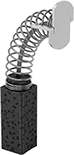 Image of Product. Front orientation. Motor Brushes. Motor Brushes with Spring and Shunt, Style G.