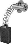 Image of Product. Front orientation. Motor Brushes. Motor Brushes with Spring and Shunt, Style F.