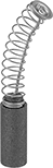 Image of Product. Front orientation. Motor Brushes. Motor Brushes with Spring and Shunt, Style B.