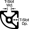 Image of Attribute. Solid Construction. Front orientation. Contains Annotated. Solid. Single Rail, Radius Two Slot.