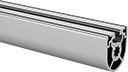 Image of Product. Front orientation. T-Slotted Framing and Fittings. T-Slotted Framing Rails, Cut-to-Length Single Half Round One Slot Rails - Sold per Inch .
