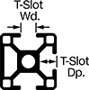 Image of Attribute. Hollow Construction. Front orientation. Contains Annotated. Hollow. Single Rail, Three Slot.