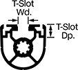 Image of Attribute. Hollow Construction. Front orientation. Contains Annotated. Hollow. Half Round One Slot, Single Rail.