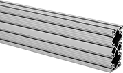Image of Product. Front orientation. T-Slotted Framing and Fittings. T-Slotted Framing Rails, Cut-to-Length Double Quad Rails - Sold per Inch .
