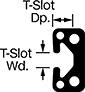 Image of Attribute. Hollow Construction. Front orientation. Contains Annotated. Hollow. Low Profile One Slot, Single Rail.