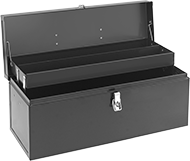 Image of Product. Front orientation. Tool Boxes. Tool Boxes with Cantilever Trays, Powder-Coated Steel, 1 Tray.