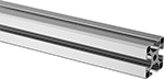 Image of Product. Front orientation. T-Slotted Framing and Fittings. T-Slotted Framing Rails, Single Four Slot Rails.