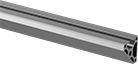 Image of Product. Front orientation. T-Slotted Framing and Fittings. T-Slotted Framing Rails, Cut-to-Length Single Angled One Slot Rails - Sold per Inch .