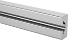 Image of Product. Front orientation. T-Slotted Framing and Fittings. T-Slotted Framing Rails, Cut-to-Length Single Low Profile One Slot Rails - Sold per Inch .