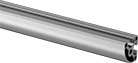 Image of Product. Front orientation. T-Slotted Framing and Fittings. T-Slotted Framing Rails, Cut-to-Length Single Radius Two Slot Rails - Sold per Inch .