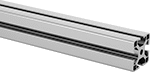 Image of Product. Front orientation. T-Slotted Framing and Fittings. T-Slotted Framing Rails, Cut-to-Length Single Four Slot Rails - Sold per Inch.