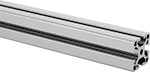 Image of Product. Front orientation. T-Slotted Framing and Fittings. T-Slotted Framing Rails, Cut-to-Length Single Four Slot Rails - Sold per Centimeter.