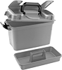 Watertight Storage Boxes with Removable Tote Tray