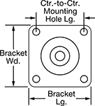 Image of Attribute. Square Bracket. Top orientation. Contains Annotated. Swivel Leveling Mounts with Bracket, Square Bracket.