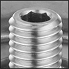 Image of Specification. With Hex Socket Stud. Front orientation. ZoomedIn view. Contains Inset, Border. Hex Stud. Swivel Leveling Mounts with Bracket.