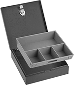 Image of Product. Style A (Open). Front orientation. Lock Boxes. Style A.