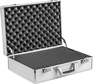Image of Product. Style H. Front orientation. Cases. Protective Storage Cases with Foam, Aluminum Keyed-Lock Cases, Style H.