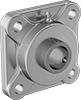 Washdown Mounted Ball Bearings with Four-Bolt Flange