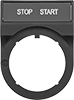 Image of Product. With Insert and Keyway Tab. Front orientation. Legend Plates. Plastic Legend Plates with Message, Legend Plates with Insert, Tab.