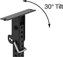 Image of Product. Front orientation. ZoomedIn view. Contains Annotated. Switch Mounts. Two-Hand Finger-Touch Safety Switches, 30° Tilt Range of Motion.