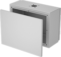 Image of Product. Front orientation. Electrical Enclosures. Watertight Enclosures for Positioning Arms.