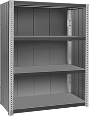 Image of Product. Front orientation. Shelving. Brute Shelving, Closed Shelving, Complete Units.