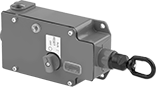 Image of Product. Front orientation. Emergency Stop Switches. Cable-Pull-Actuator Emergency Stop Switches, 1 Direction with Power Indicator and Tension Indicator (IP67, NEMA 4, NEMA 13).