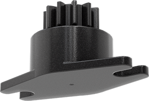 Image of Product. Bottom orientation. Rotary Speed Limiter, Geared, 360 Degree Clockwise, 2.88 in.-oz. Torque.
