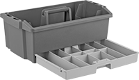 Image of Product. Polypropylene with Drawer. Front orientation. Tool Caddies.
