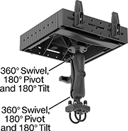 Image of Product. Front orientation. Contains Annotated. Laptop Mounts. Clamp-On Pipe Mount.