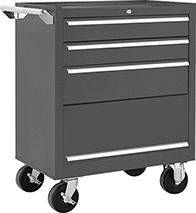 Image of Product. Style C. Front orientation. Cabinets. Bench-Height Drawer Cabinets, Rolling, Painted Steel—Assembled, Style C.