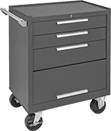 Image of Product. Style C. Front orientation. Cabinets. Bench-Height Drawer Cabinets, Mobile, Painted Steel—Assembled, Style C.