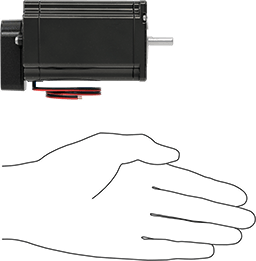 Image of Product. Side1 orientation. Contains SizingReference. Stepper Motor, with Encoder, NEMA 23, 600.4 in.-oz. Maximum Holding Torque.