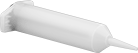 Image of Product. Front orientation. Syringe Barrels. Syringe Barrels, Tapered Tip, Semi-Clear White.