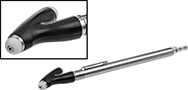 Image of Product. Gauge with Quick-Connect Tip. Front orientation. Contains Inset. Tire Gauges. Tire Gauges with Indicator Bar, 2 Angled Head, Quick-Connect Tip.